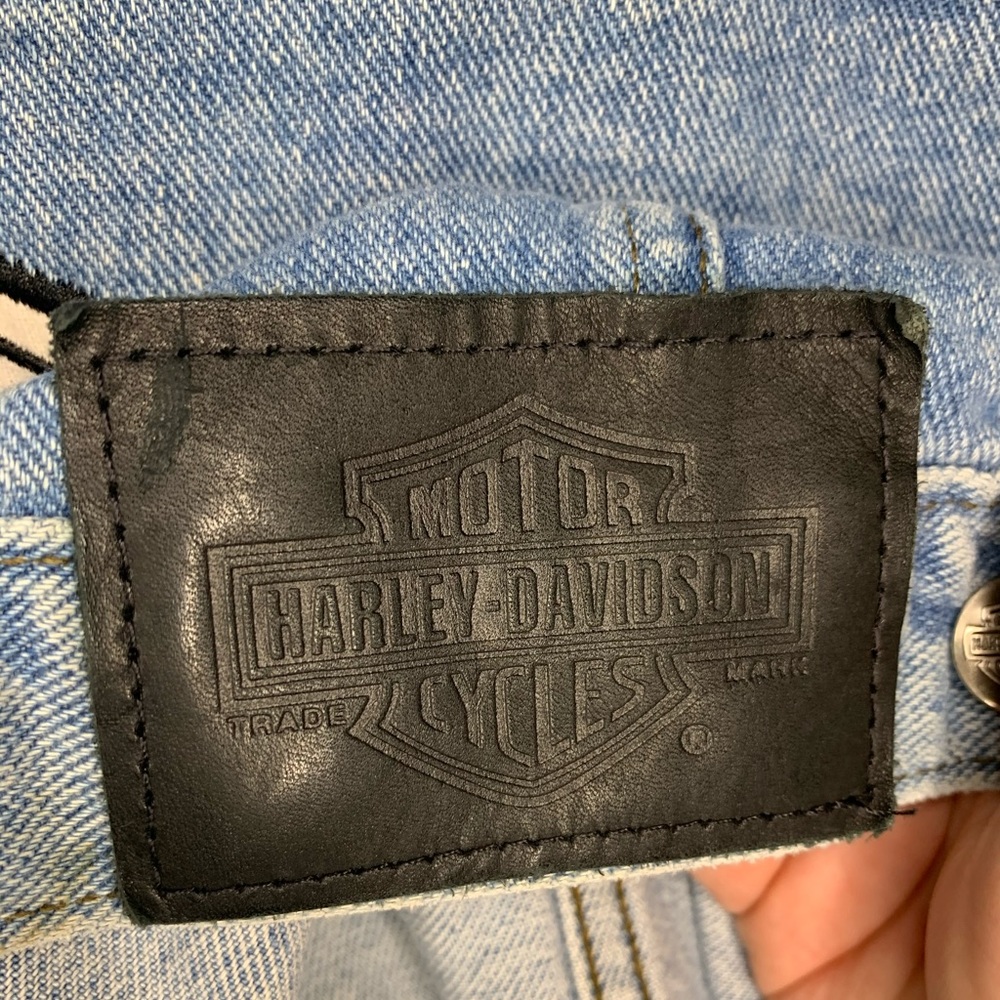 Harley Davidson Patch Jean Jacket Oversized - image 4